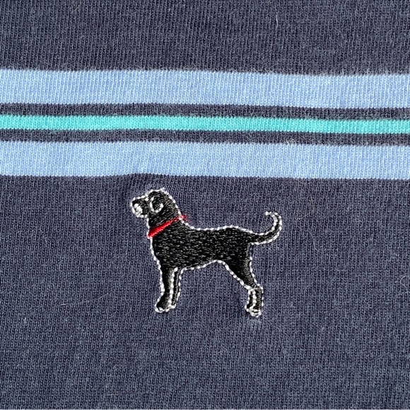 The Black Dog Shirt Size XL Boys Blue Stripes New England Youth T-Shirt Cotton - Picture 3 of 13